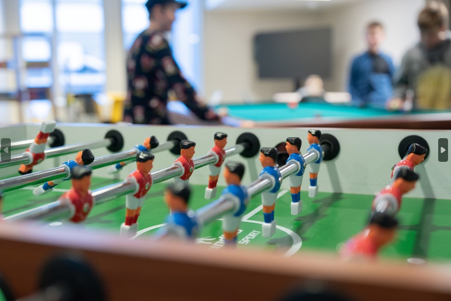 Nærbilde av foosball-bord, foto